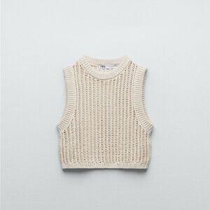 Zara Open Knit Crop Top